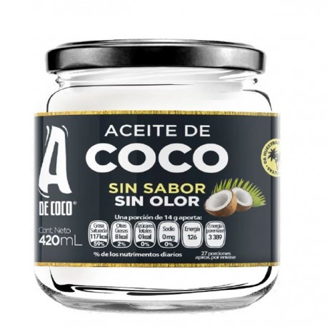 Aceite de coco sin olor 420 ml A de Coco