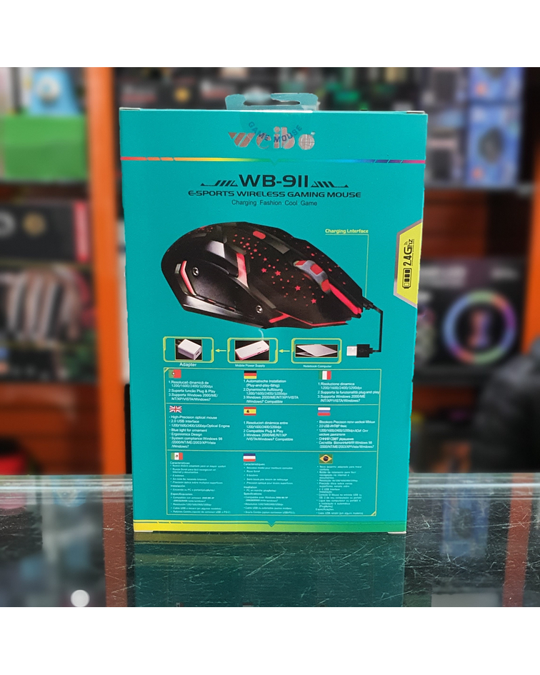 Mouse Gamer Wb-911 inalambrico