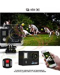 Camara 4k WiFi doble pantalla + control remoto + SD de 32gb