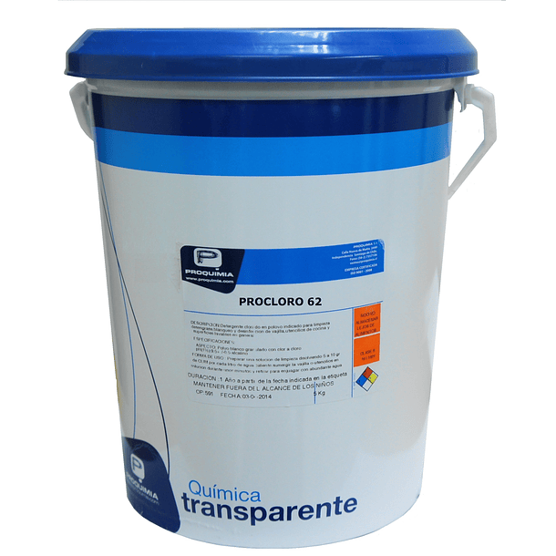 CLORO PISCINAS -PROCLORO 62 -5 KG 