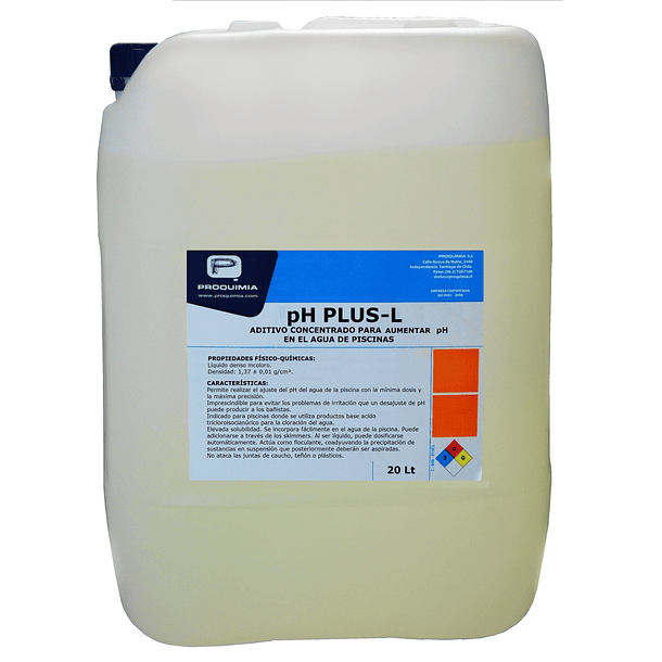 SUBE PH PISCINAS - PH PLUS L 20 LT 