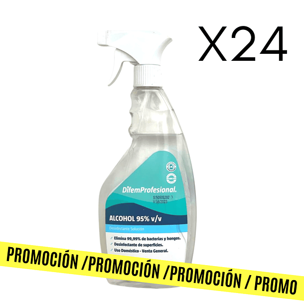 ALCOHOL DESNATURALIZADO 95° 500 cc Cj 24 UN 