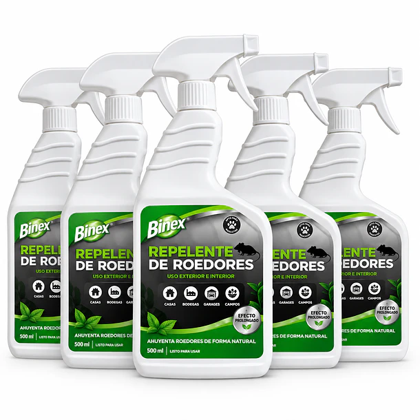 REPELENTE DE ROEDORES Pack 5 botellas x 750 cc  
