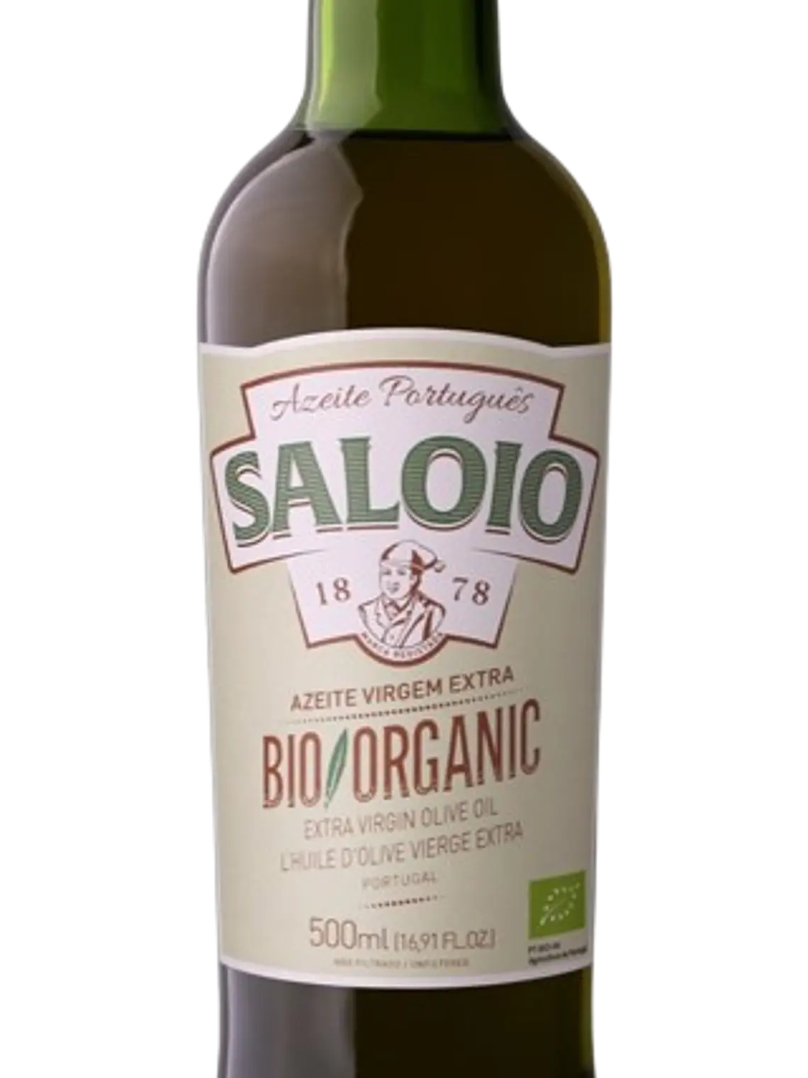 Saloio Virgem Extra Biológico 500ml Garrafa 1