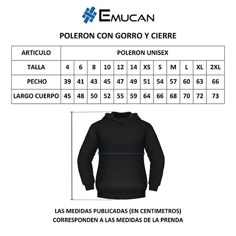 Poleron con Gorro, Colegio Emprender / Obispo Alvear 