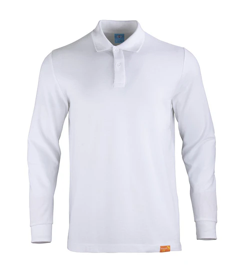 Polera Pique Manga Larga Hombre 80% Algodon