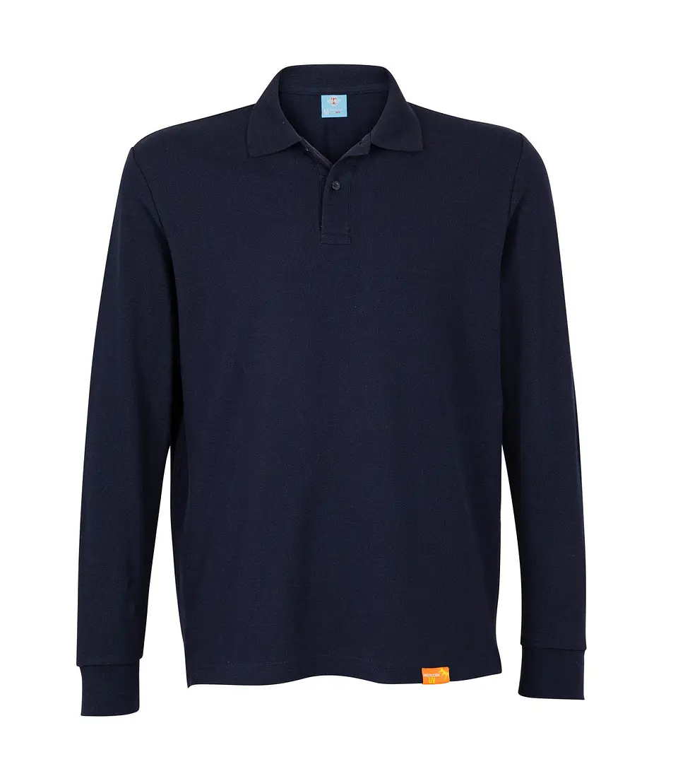 Polera Pique Manga Larga Hombre 80% Algodon 3