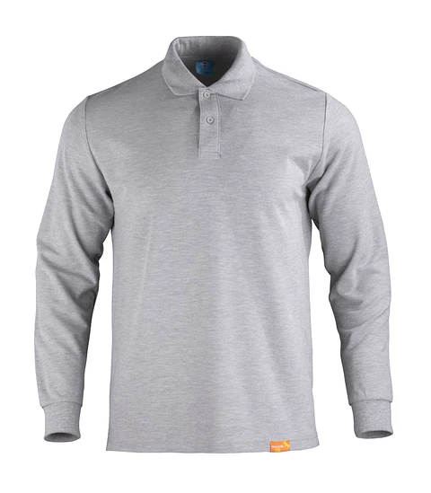 Polera Pique Manga Larga Hombre 80% Algodon
