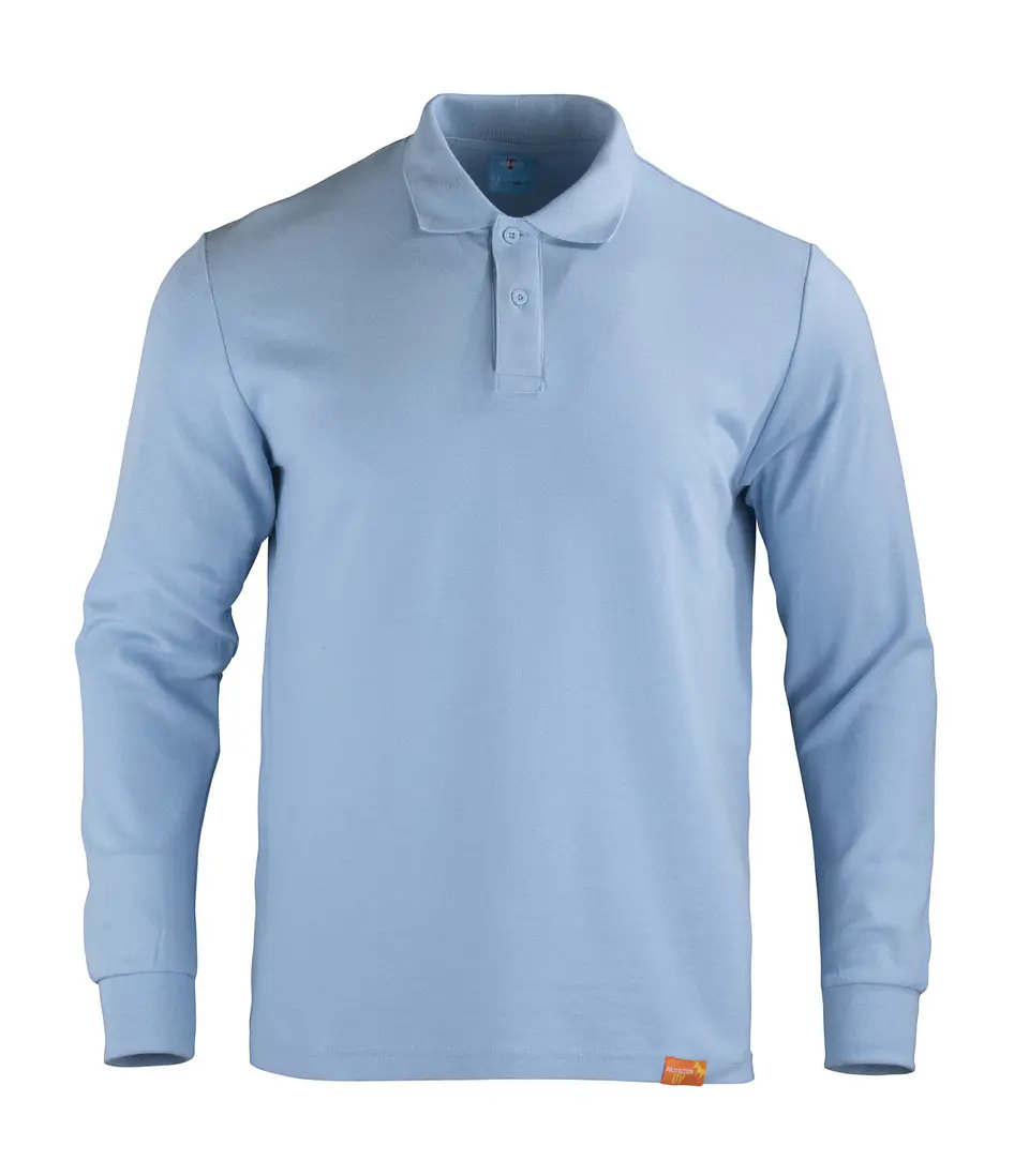 Polera Pique Manga Larga Hombre 80% Algodon 7