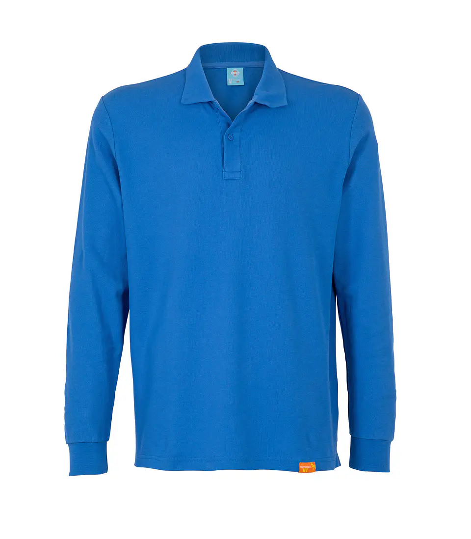 Polera Pique Manga Larga Hombre 80% Algodon 8