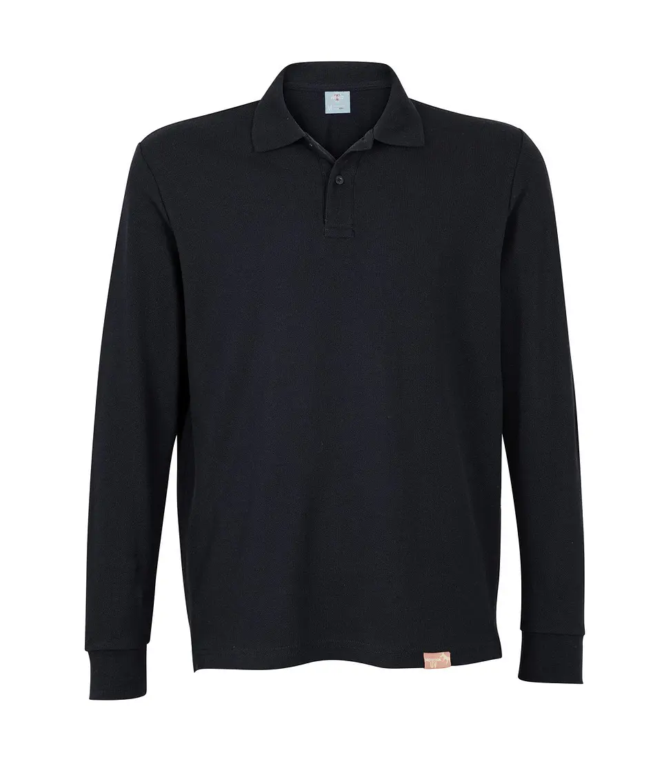 Polera Pique Manga Larga Hombre 80% Algodon 6
