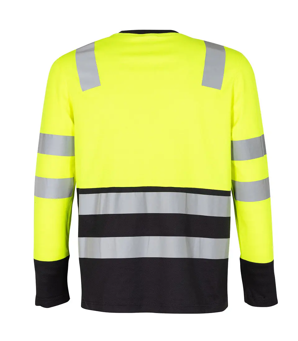 Polera Hibrida Hi-Vis Bi Color Manga Larga Hombre 2