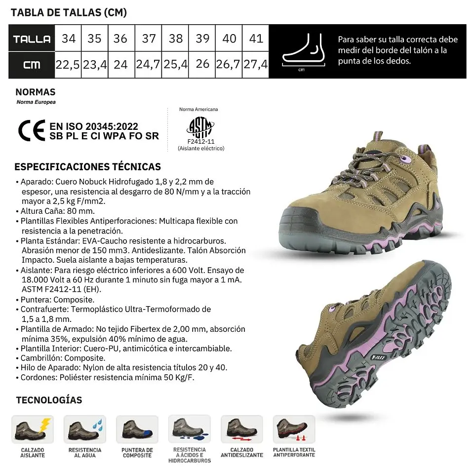 Zapato V-Flex V3 Mujer Nobuck Café 7