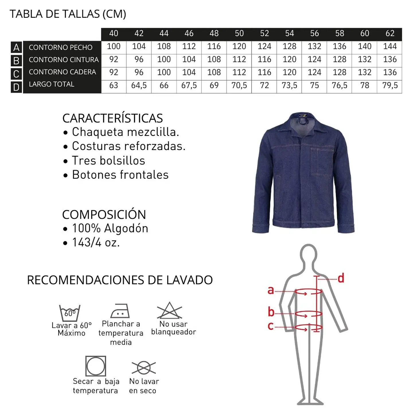 Chaqueta Mezclilla 100% algodón 4