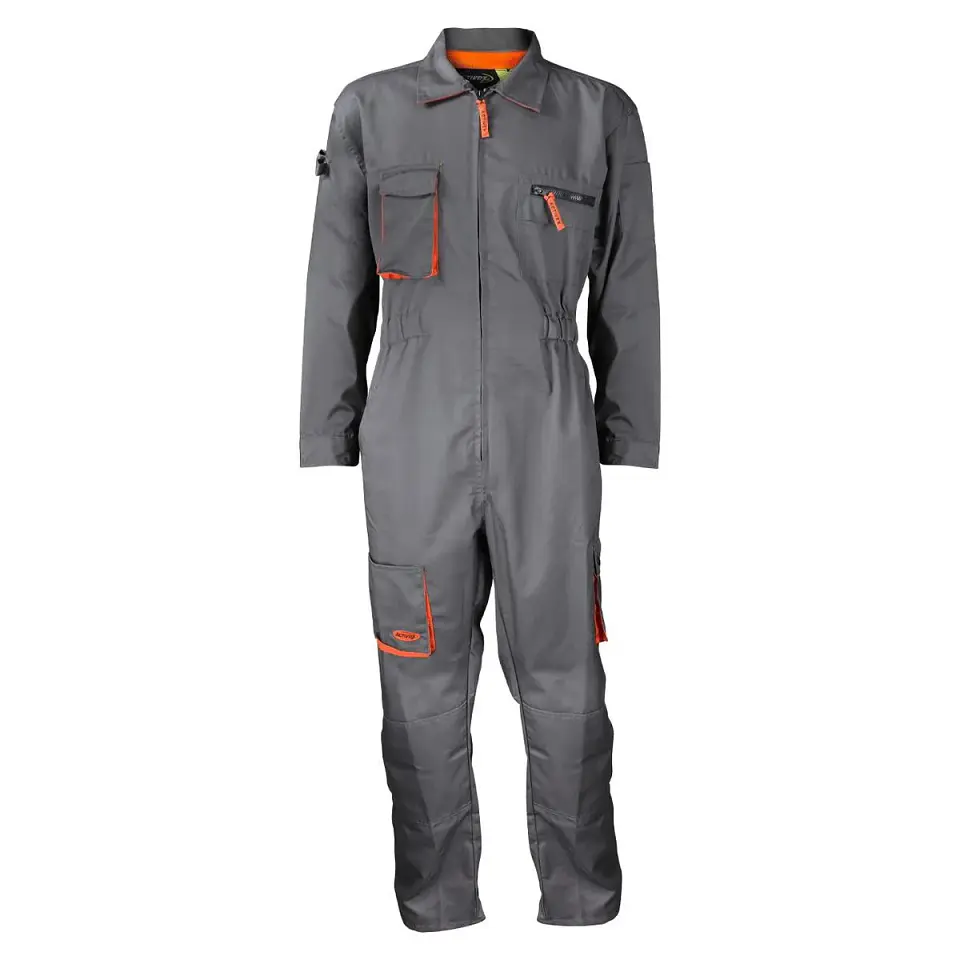 Overol Piloto Gabardina Gris/Naranjo 1