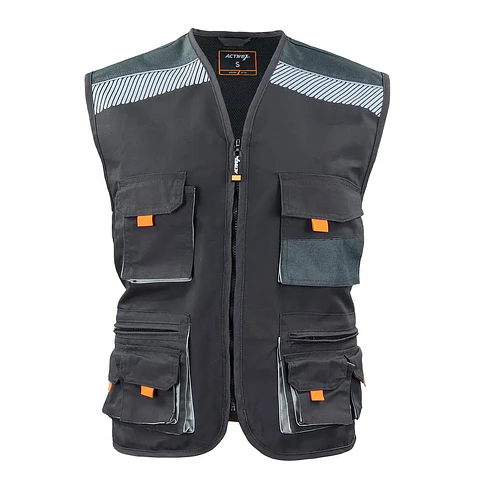 Chaleco Geólogo Gris-Negro XR-100