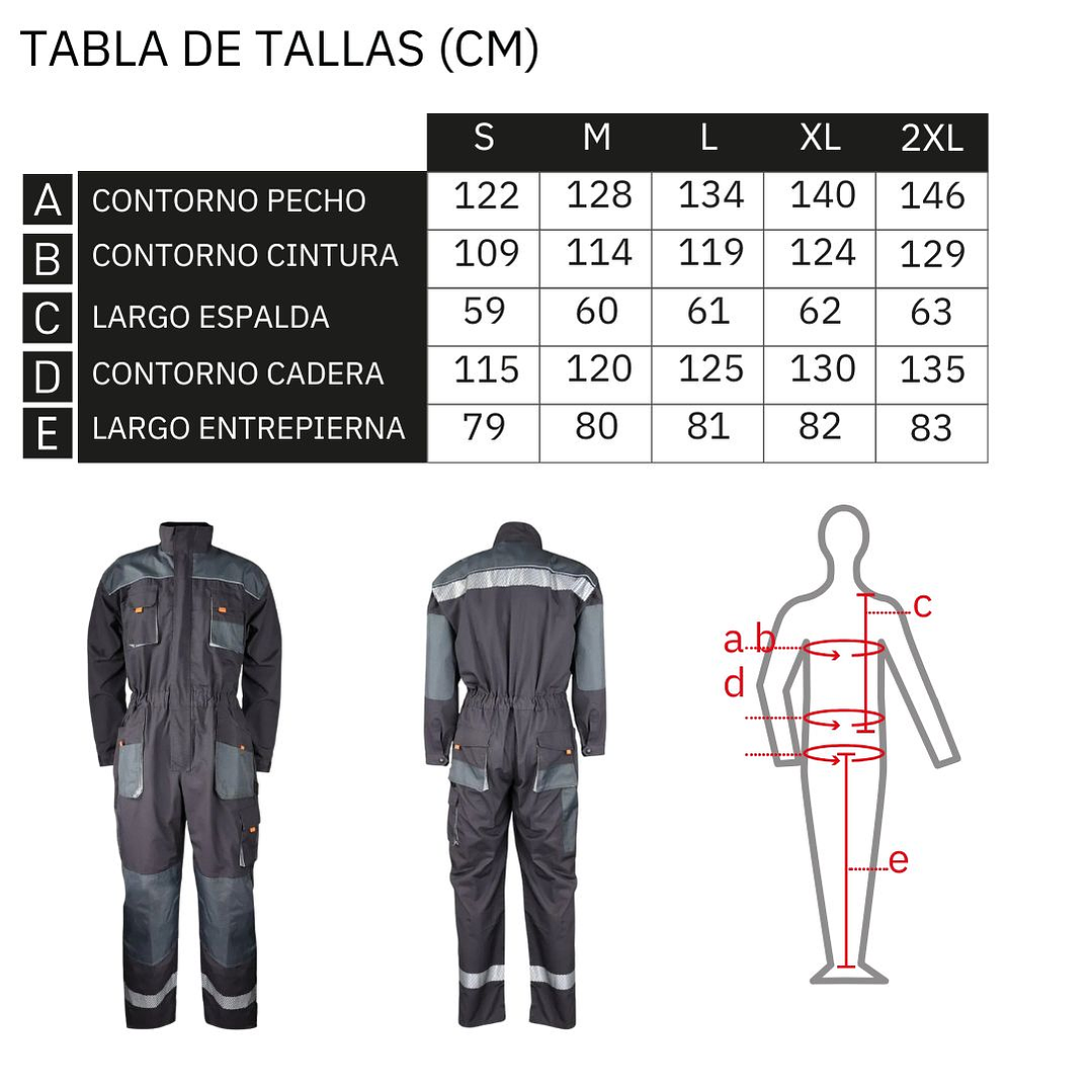 Overol Canvas Gris/Negro XR-100 4