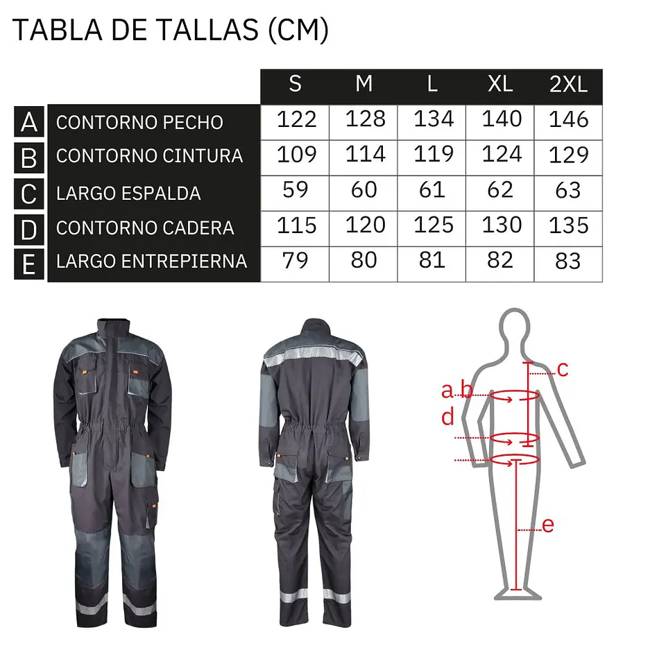 Overol Canvas Gris/Negro XR-100 4
