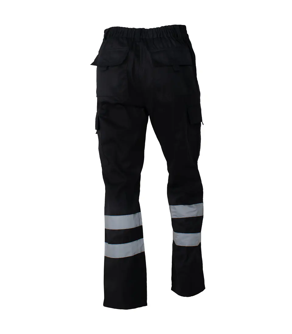Pantalon Cargo Gabardina con cinta reflectante  4