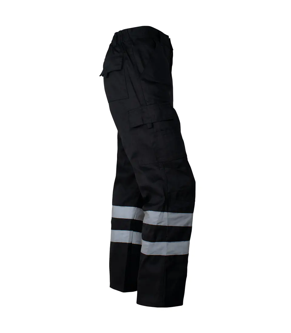 Pantalon Cargo Gabardina con cinta reflectante  3