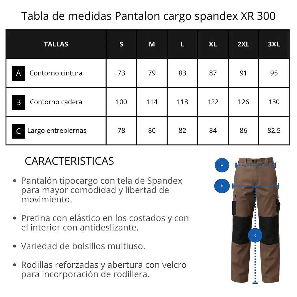 Pantalón Cargo XR-300 Spandex 8