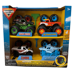 Monster Jam set 4 camiones