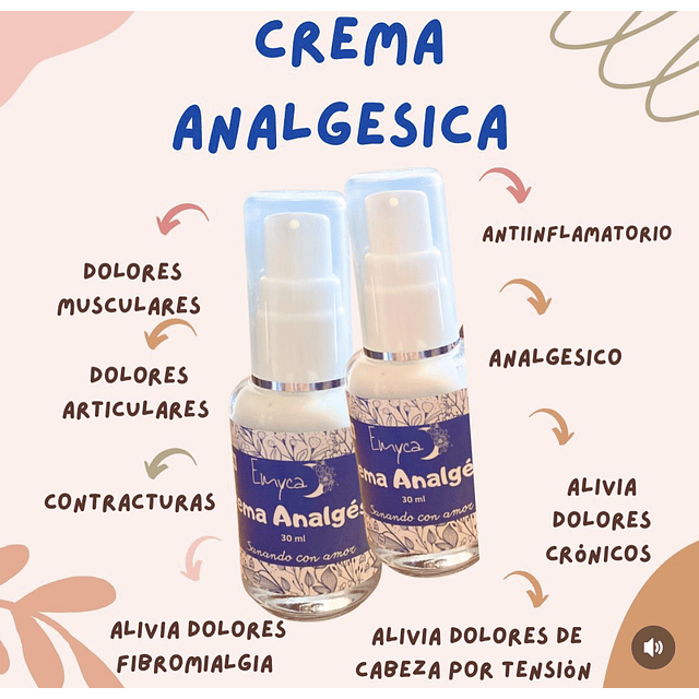 Crema Analgésica 30 ml y 60 mL 