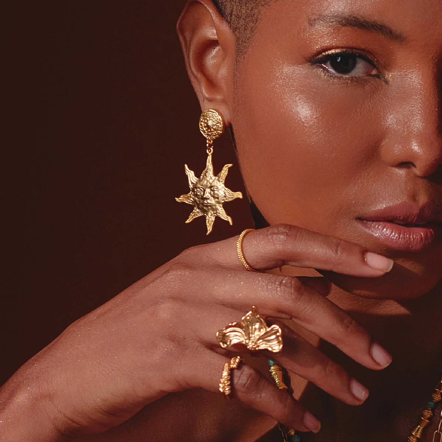 Pendientes Sol de Oro 3