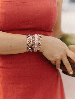 Wayuu Skinny Bracelet - Camel