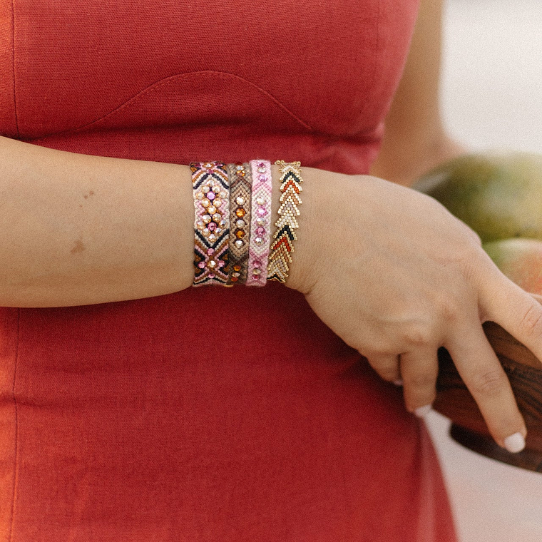 Wayuu Skinny Bracelet - Camel 2