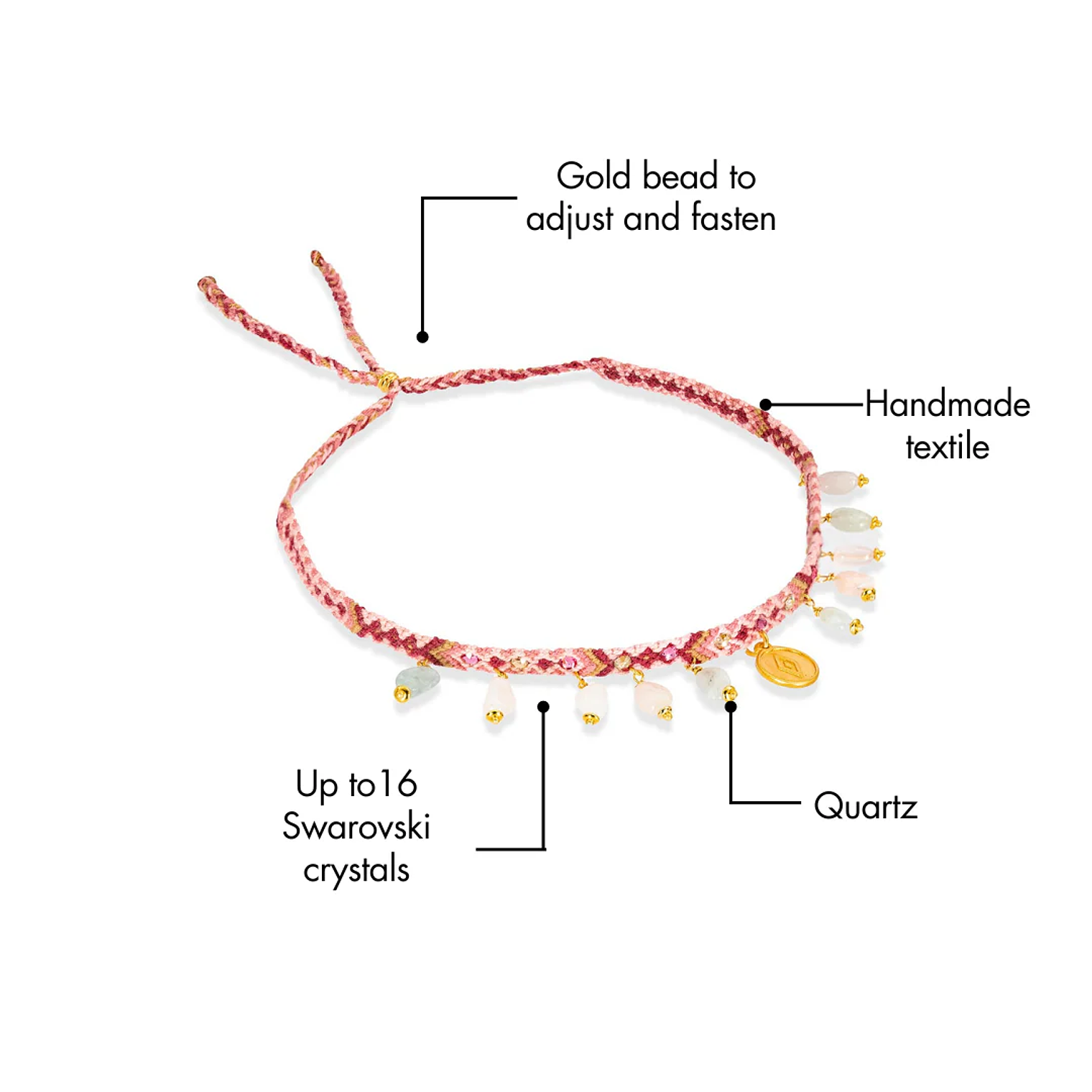 Choker Wayuu Kalepsu - Pink Aura 3