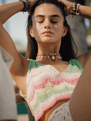 Choker Wayuu Kalepsu - Pink Aura