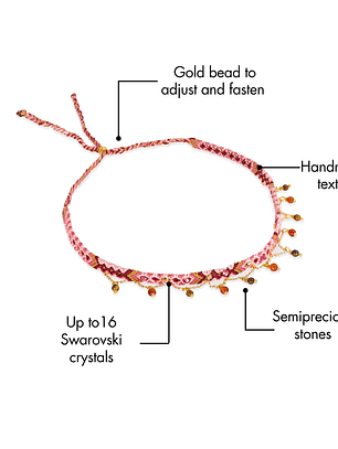 Choker Wayuu Jolotsü - Pink Aura