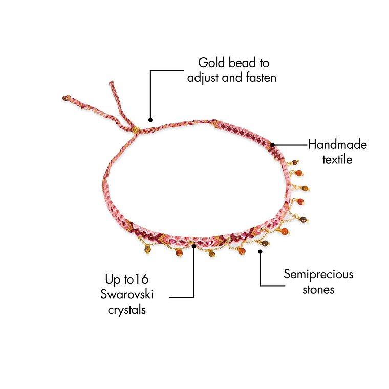 Choker Wayuu Jolotsü - Pink Aura 2