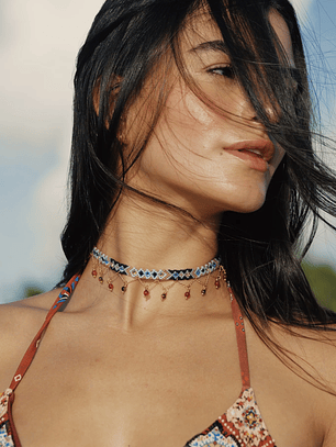 Choker Wayuu Jolotsü - Beach Blue