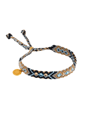 Wayuu Skinny Bracelet - Blue Beach