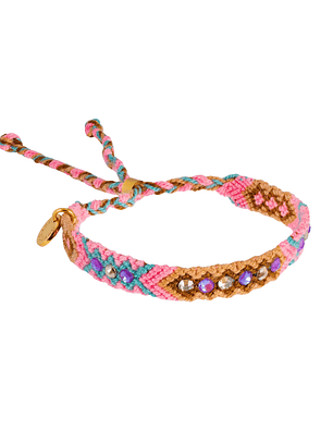 Wayuu Skinny Bracelet - Barbie Pink