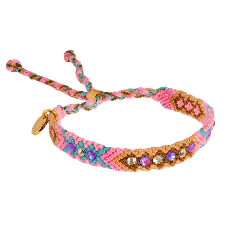 Wayuu Skinny Bracelet - Barbie Pink 1