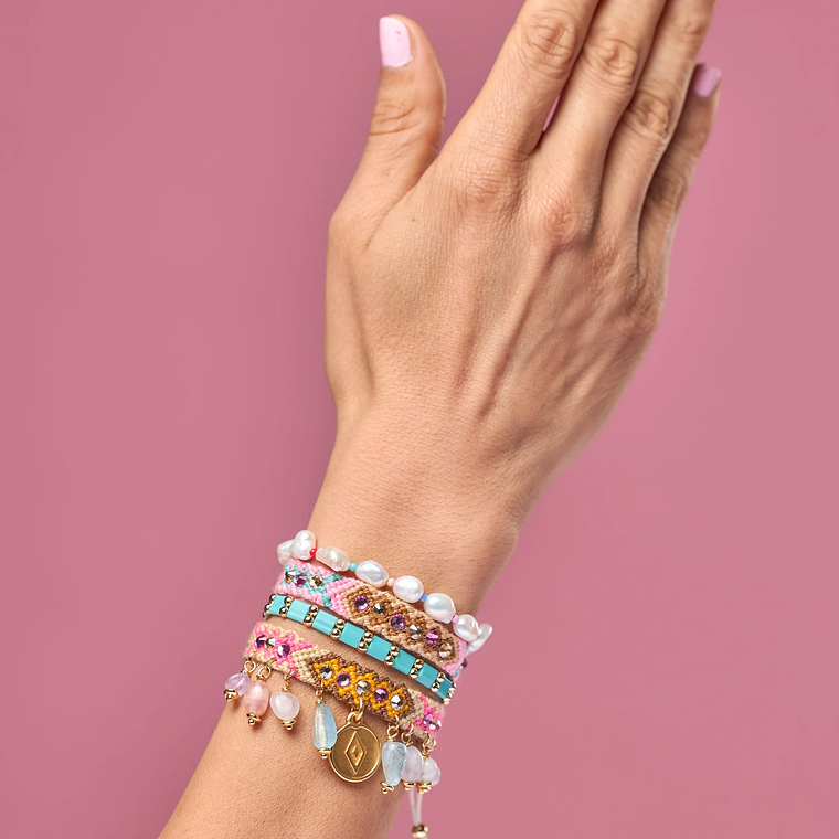 Wayuu Skinny Bracelet - Barbie Pink 4