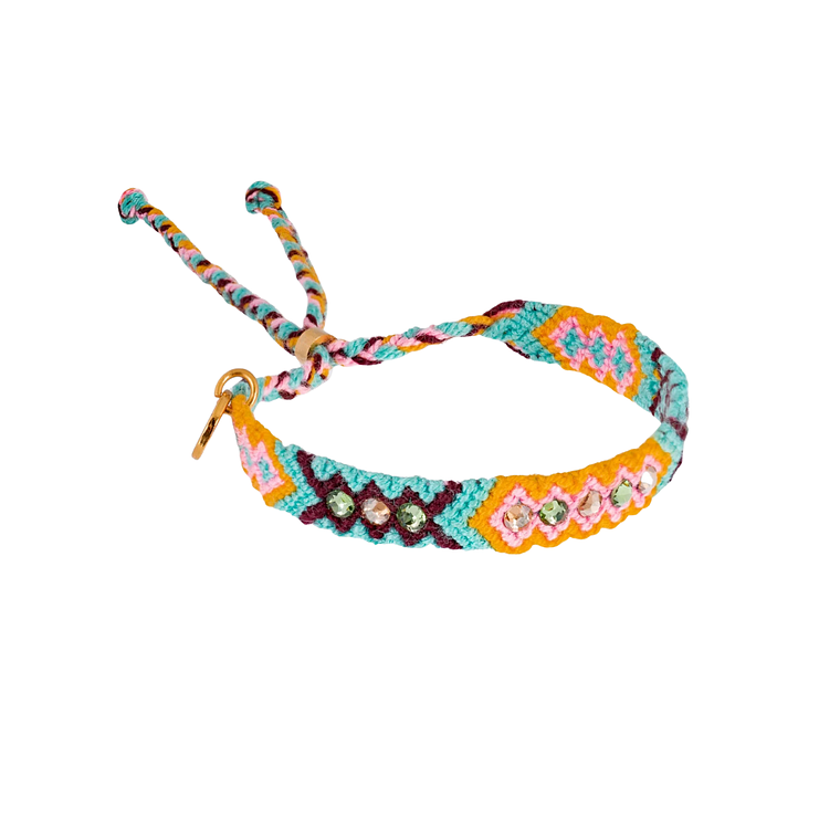 Wayuu Skinny bracelet - Aqua 1