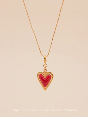 Mini Charm Corazón de Fuego 