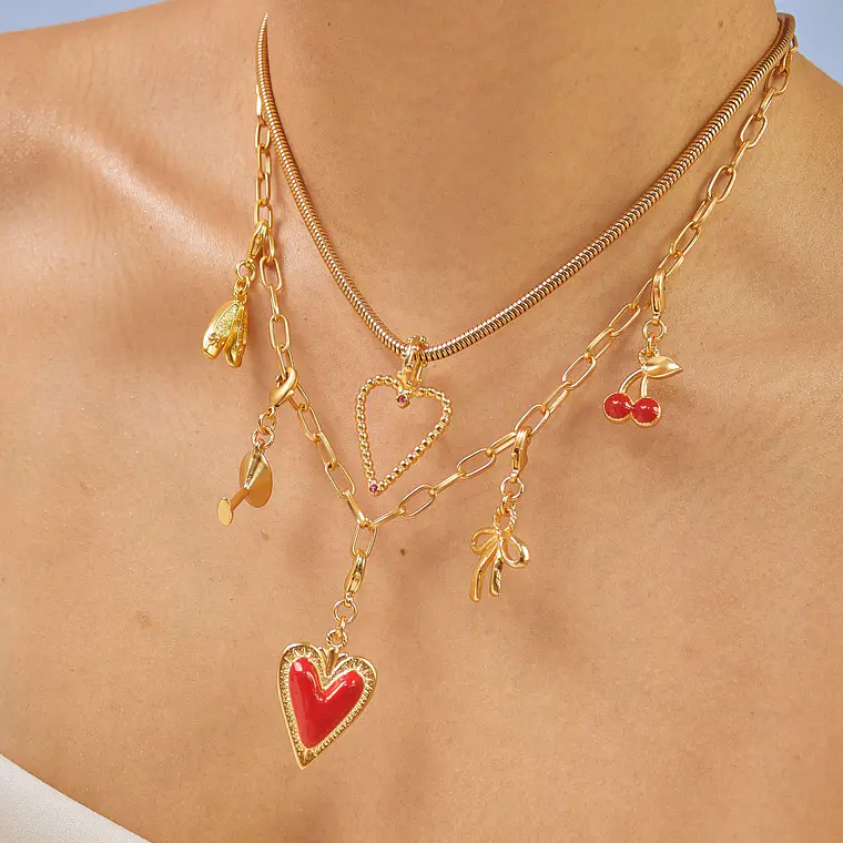 Mini Charm Corazón de Fuego  2