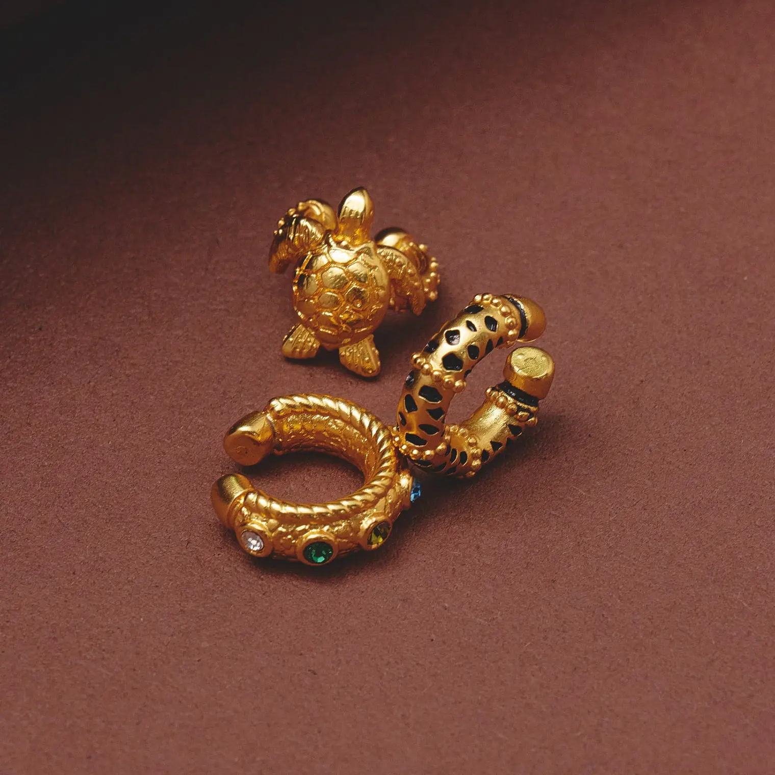 Set de 3 Earcuffs Arena Dorada 2