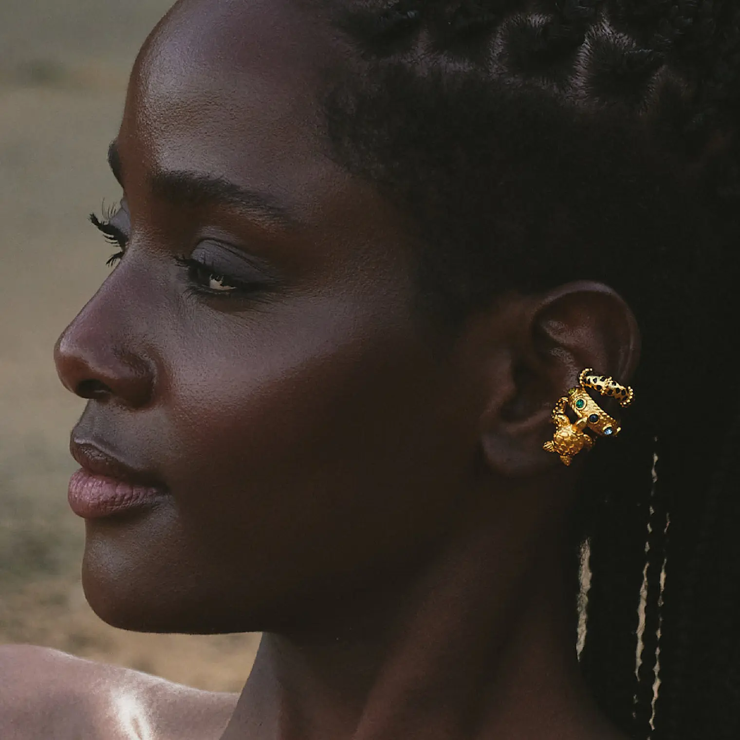 Set de 3 Earcuffs Arena Dorada 3