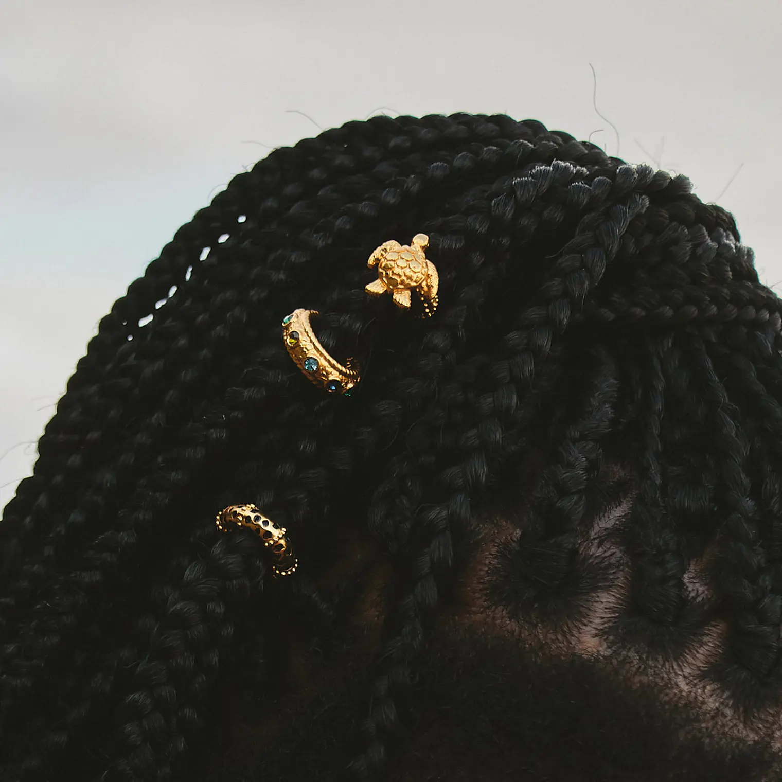 Set de 3 Earcuffs Arena Dorada 5
