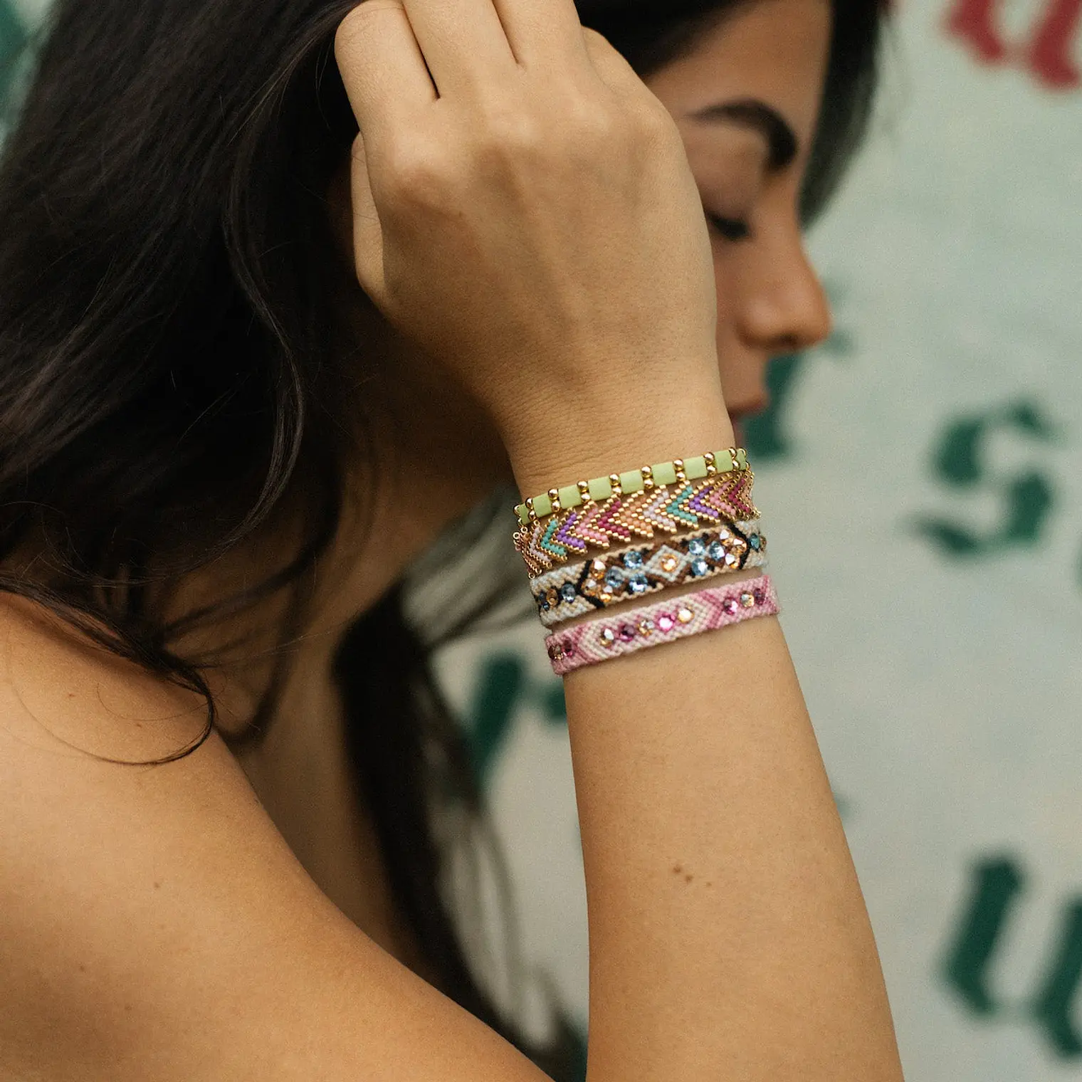 Be The Change - Friendship Bracelet - Beige 2