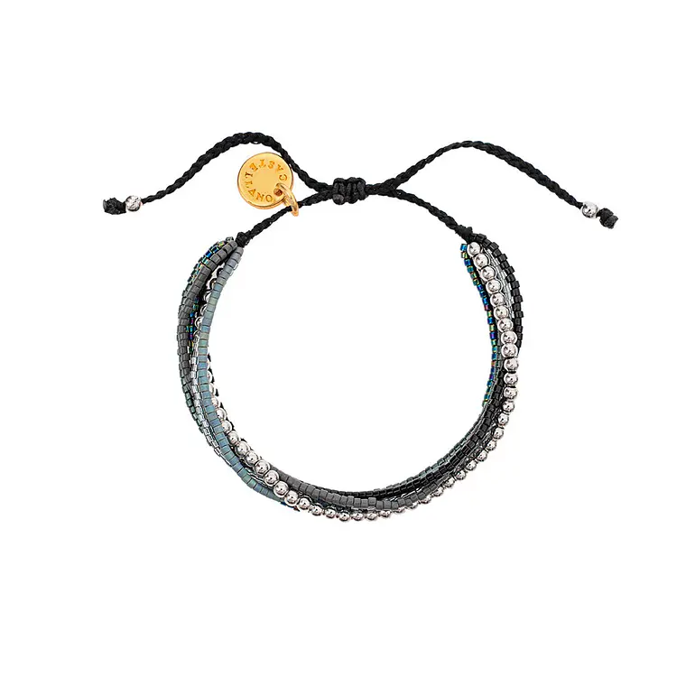 Miyuki Stack Bracelet- Silver 1