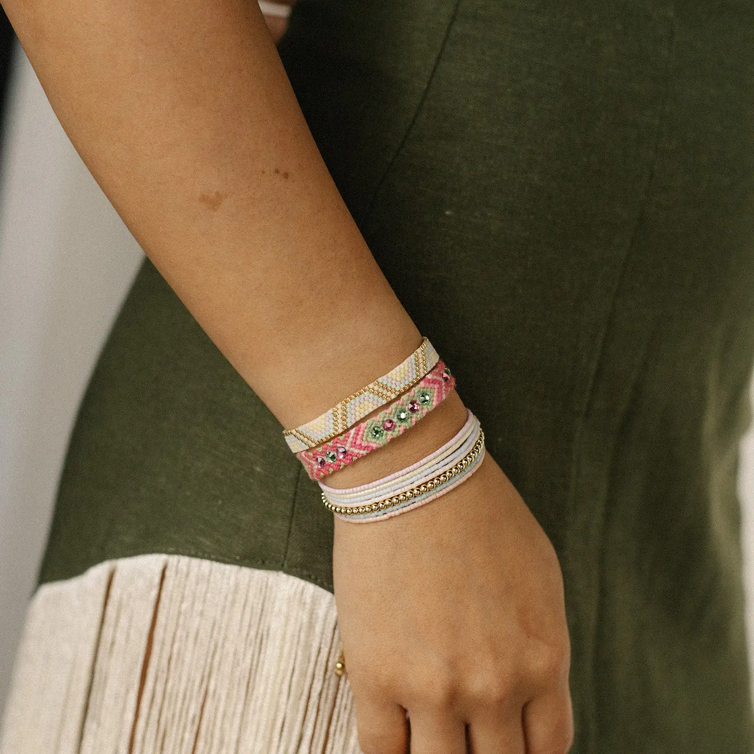 Miyuki Stack Bracelet- Desert Glow 2