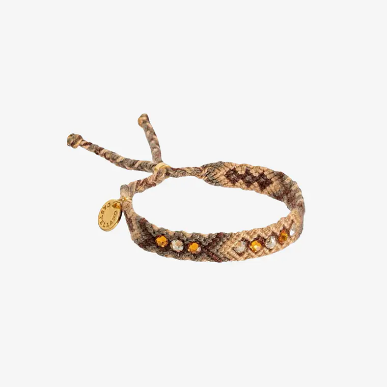 Wayuu Skinny Bracelet - Camel 1