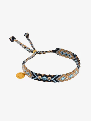 Wayuu Skinny Bracelet - Blue Beach